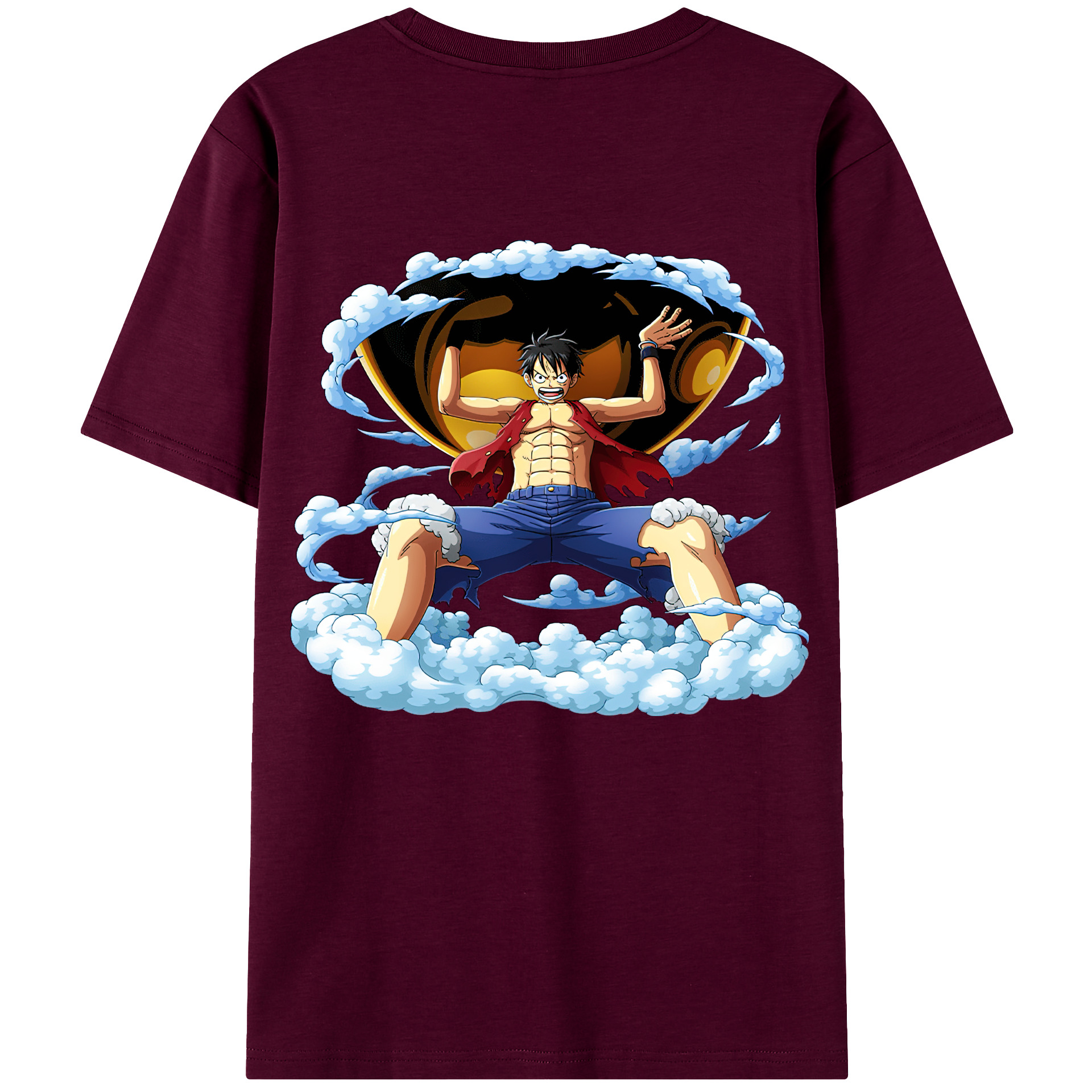 ワンピース モンキー・D・ルフィ ONE PIECE Monkey D. Luffy レディース半袖Tシャツ(バックプリント)